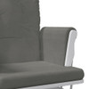 Stolica za ljuljanje s tabureom tamnosiva od tkanine 351661