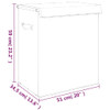 Sklopiva košara za rublje siva 51x34,5x59,5 cm umjetno platno 351040