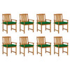 Vrtne stolice s jastucima 8 kom od masivnog drva bagrema 3078198