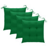 Vrtne stolice sa zelenim jastucima 4 kom od masivne tikovine 3065637