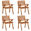 Vrtne stolice s jastucima 4 kom od masivnog bagremovog drva 3075191