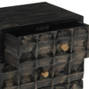 Noćni ormarić crni 40 x 29 x 50 cm od masivnog drva manga 351680