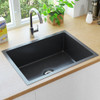 Ručno rađeni kuhinjski sudoper od nehrđajućeg čelika crni 145084