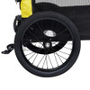 2-u-1 prikolica za bicikl i kolica za kućne ljubimce žuto-crna 92439