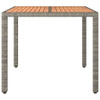 Vrtni stol s drvenom pločom sivi od poliratana i drva bagrema 319549