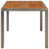 Vrtni stol s drvenom pločom sivi 90 x 90 x 75 cm od poliratana 319898