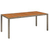 Vrtni stol s drvenom pločom sivi 190 x 90 x 75 cm od poliratana 319906