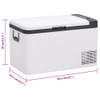 Prijenosni hladnjak s ručkom crno-bijeli 18 L PP i PE 51779
