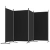 Sobna pregrada s 4 panela crna 346x180 cm od tkanine 350265