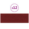Zidne ploče 12 kom boja vina 90 x 30 cm od tkanine 3,24 m² 343904