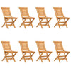 Sklopive vrtne stolice 8 kom 47x63x90 cm od masivne tikovine 3155048