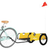 Teretna prikolica za bicikl žuta od tkanine Oxford i željeza 94176