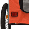 Prikolica za bicikl za pse narančasto-siva od tkanine i željeza 93837