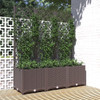Vrtna sadilica s rešetkom smeđa 120 x 40 x 136 cm PP 318263
