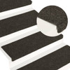 Otirači za stepenice 15 kom prošiveni 65x21x4 cm sivi 326189