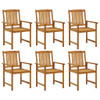 Vrtne stolice s jastucima 6 kom od masivnog drva bagrema 3078153