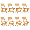 Sklopive vrtne stolice 8 kom 47x62x90 cm od masivne tikovine 3155066