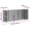 Gabionska povišena gredica od pocinčanog željeza 260x50x100 cm 152034