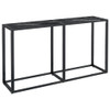Konzolni stol boja crnog mramora 140x35x75,5 cm kaljeno staklo 331677