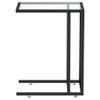 Bočni stolić za računalo prozirni 50x35x65 cm kaljeno staklo 331649