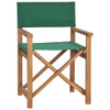 Sklopive redateljske stolice 2 kom zelene od masivne tikovine 360090