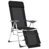 Sklopive stolice za kampiranje 2 kom crne od tekstilena 360146