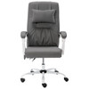Masažna uredska stolica od umjetne kože siva 20313