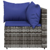 Kutna vrtna sofa od poliratana s jastucima siva 319841