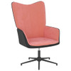 Stolica za opuštanje s osloncem za noge ružičasta baršun/PVC 327846