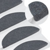 Samoljepljivi otirači za stepenice 15 kom 65x22,5x3,5 cm sivi 136397