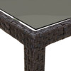 Vrtni stol 90x90x75 cm od kaljenog stakla i poliratana smeđi 316697