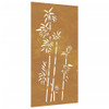 Vrtni zidni ukras 105 x 55 cm čelik COR-TEN s uzorkom bambusa 824484