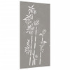 Vrtni zidni ukras 105 x 55 cm čelik COR-TEN s uzorkom bambusa 824484