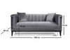 Sofa sa 2 sedišta Trendy - tamno siva