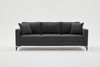 Sofa sa 3 sjedala Berlin - antracit, crna