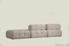 Sofa sa 3 sjedala Doblo 3 sjedala (L1-O1-Pouffe) Cream Bouclette