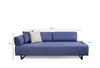 Sofa za 3 sjedala  Infinity sa pomoćnim stolom - plava