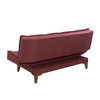 Sofa za 3 sjedala Santo-Claret crvena