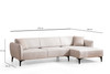 Ugaona sofa Belissimo desno - Off White