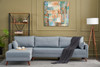 Ugaona sofa Bella Soft Köşe Koltuk Lijeva - Plava