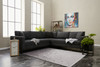 Ugaona sofa Berlin - antracit, crna