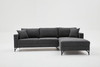 Ugaona sofa Berlin desno - antracit, crna