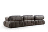 Ugaona sofa Bubble Corner (L1-O1-1R -Puf) - Siva