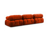 Ugaona sofa Bubble Corner (L1-O1-1R -Puf) - Crveni pločica