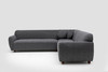 Ugaona sofa Eddy Corner 2 (3L-C-3R) - tamno siva