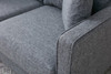 Ugaona sofa Eva lijevo - Siva