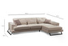 Ugaona sofa Frido ugao desno (L3+Chl) - Ecru