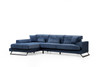 Ugaona sofa Frido Lijevo (Chl+3R) - Teget