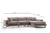 Ugaona sofa Frido desno (L3+Chl)