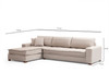 Ugaona sofa Lena Corner (CHL-3R) - pješčano bež